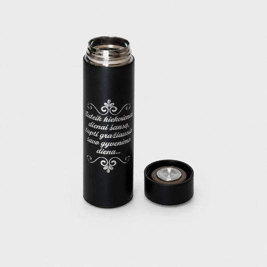 Graviruotas termosas 500 ml